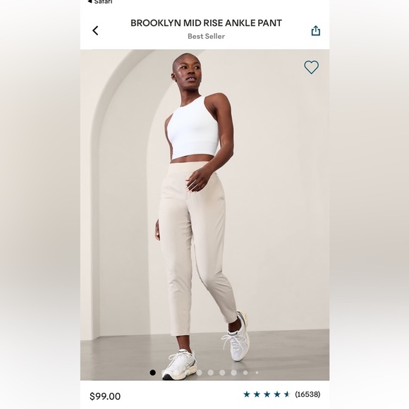 Athleta Set of 2 Brooklyn Mid Rise Ankle Pants Sz 4 - Picture 12 of 15